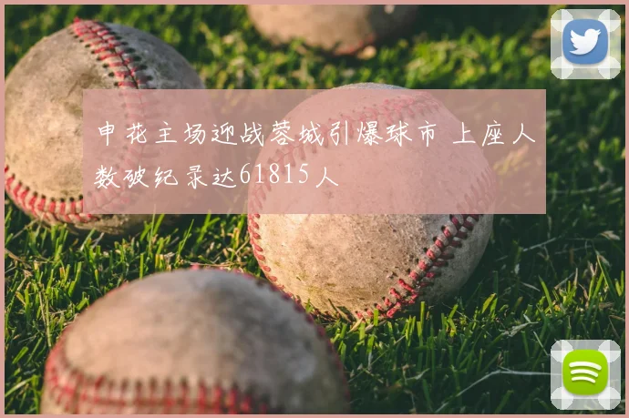 申花主场迎战蓉城引爆球市 上座人数破纪录达61815人